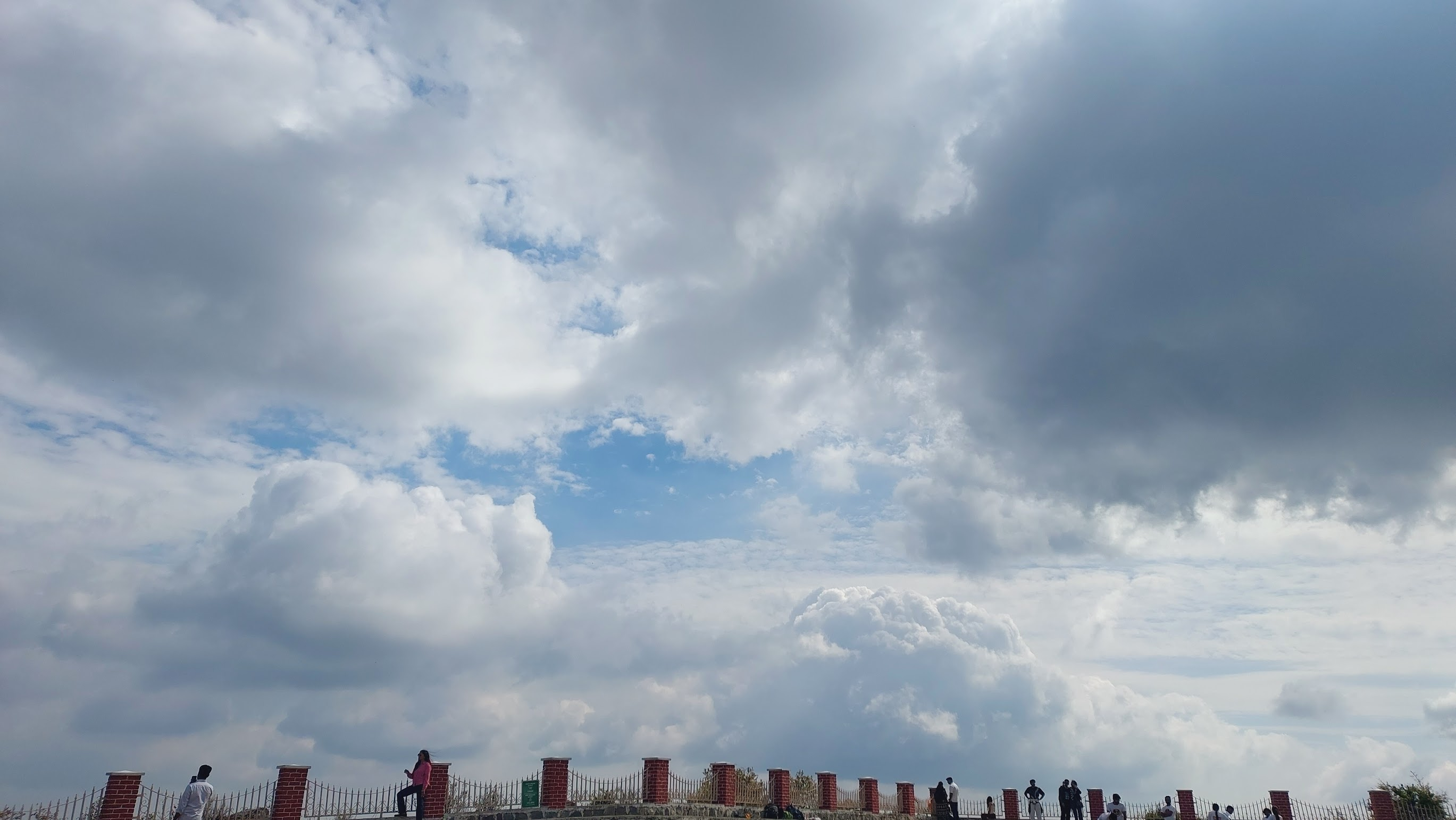 The clouds looked heavenly from the height.